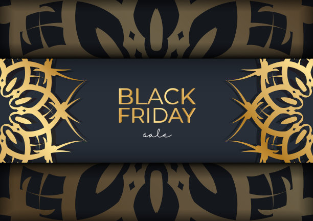 海报海报黑色星期五深蓝色与图片下载