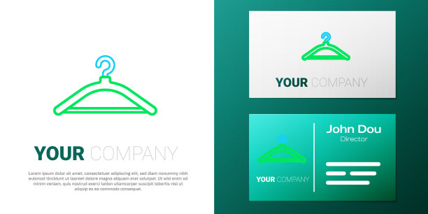 线条衣架衣柜图标孤立在白色图片下载