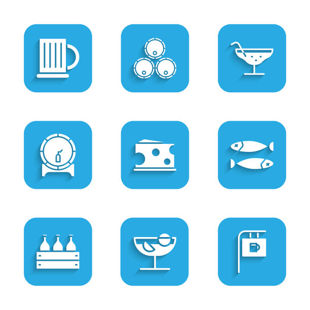 设置奶酪鸡尾酒街招牌与酒吧图片下载