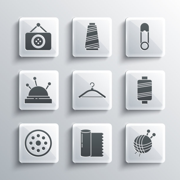 纺织面料卷纱球与针织图片下载