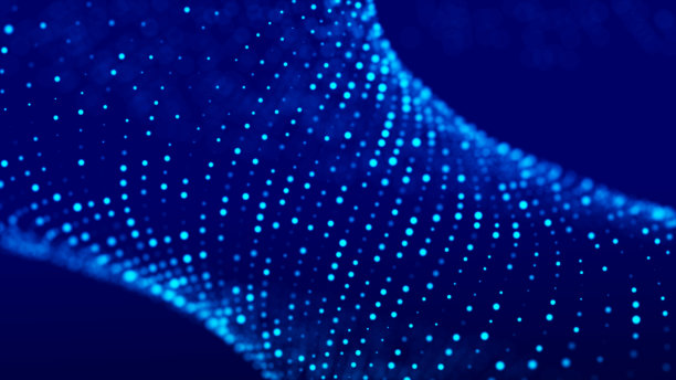 发光粒子运动的数字背景。大数据的复杂技术。3 d渲染。图片下载
