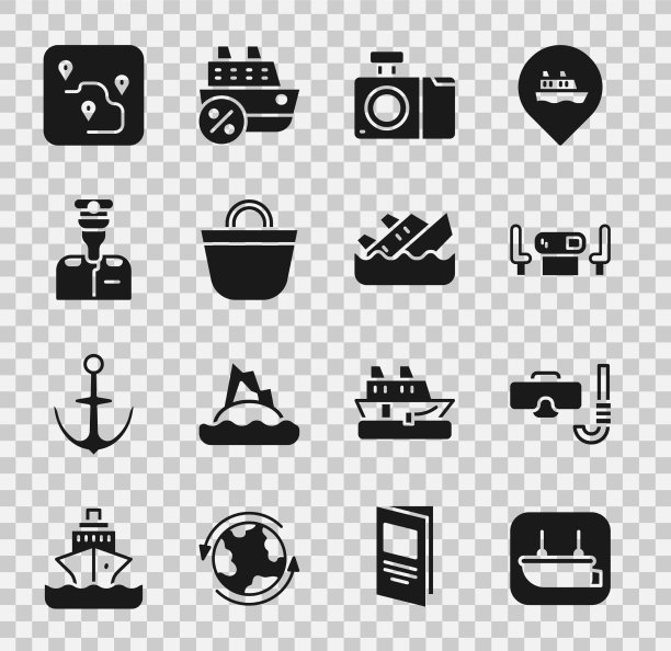 设置救生艇潜水面罩和浮潜扑克桌图片下载