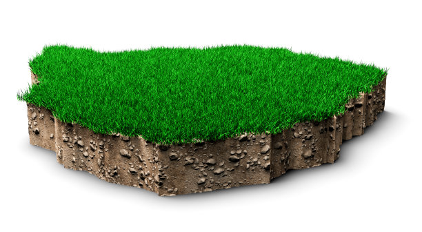 津巴布韦地图土壤土地地质横截面绿草和岩石地面纹理三维插图图片下载