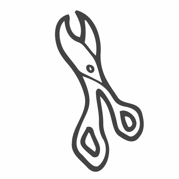 爪子剪刀狗或猫涂鸦风格。宠物爪刀具孤立在白色背景。矢量插图。梳理概念图片下载