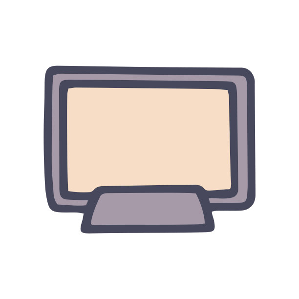 现代电视彩色涂鸦简单图标图片下载