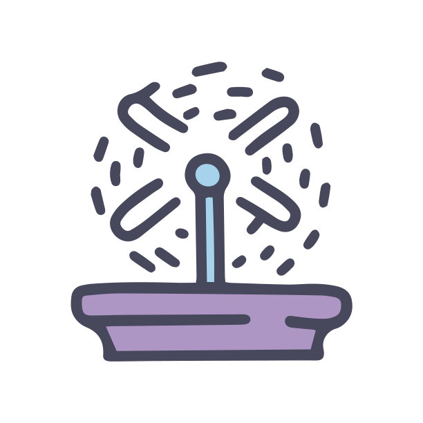 旋转喷泉颜色涂鸦简单的图标图片下载