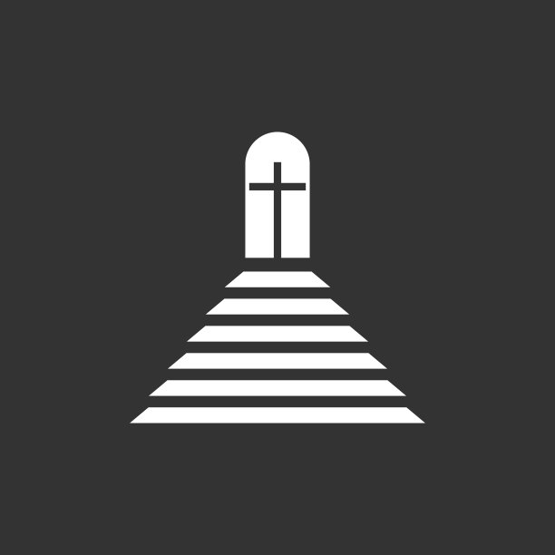 基督教的插图。通往基督十字架的楼梯。图片下载