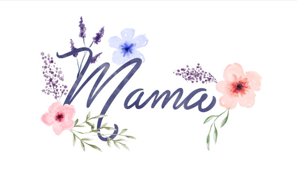 母亲节德国花水彩画引用图片下载