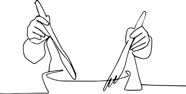 双手在厨房里做美味的沙拉图片下载