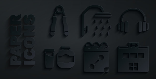 设置日历健身耳机运动营养图片下载