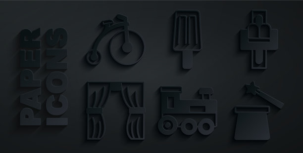 设置玩具火车吸引旋转木马马戏幕图片下载