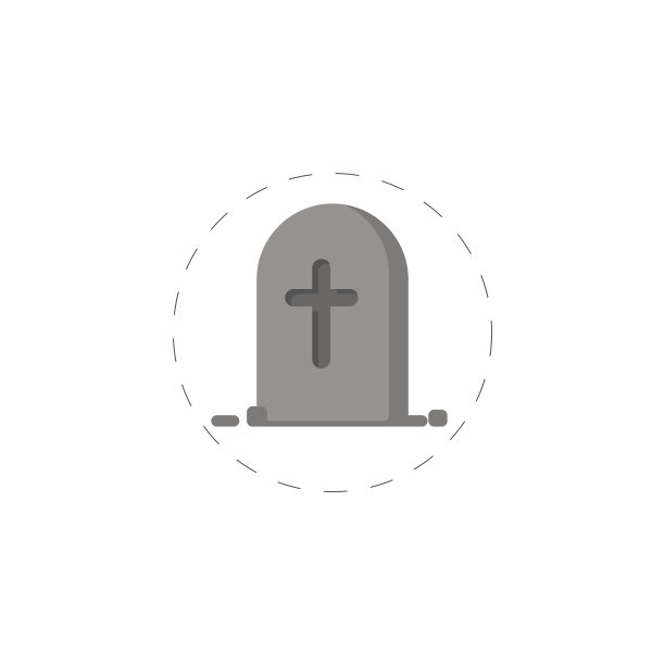 坟墓五颜六色的剪纸坟墓平图片下载