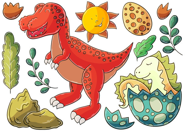 手绘风格的插图。为您设计的儿童图画图片下载