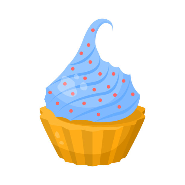 摘要平面快餐纸杯蛋糕餐背景向量设计风格烹饪，早餐图片下载