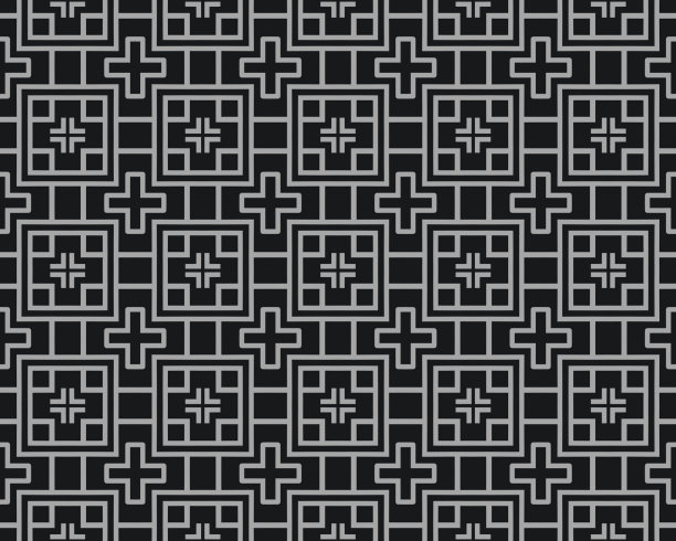 黑白无缝瓷砖图案图片下载