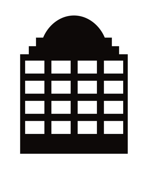 黑色剪影单栋摩天大楼建筑设计图片下载