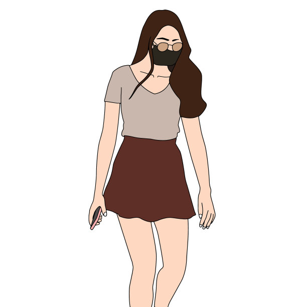 人与面具人物手绘的人图片下载