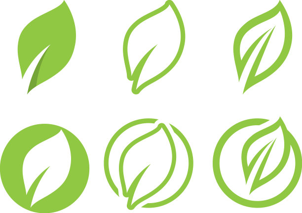 绿叶绿色标志生态自然元素图片下载