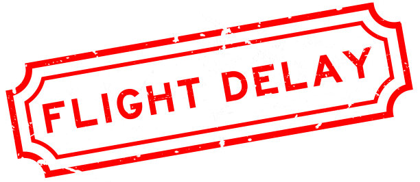 垃圾红色航班延误字橡胶印章图片下载