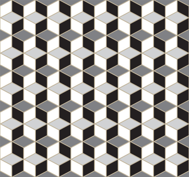 具有3D效果的立方体网格图案。装饰性无缝几何背景。图片下载
