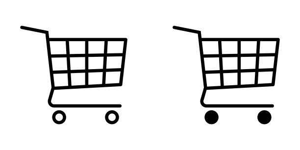 手推车图标。购物车图标。图片下载