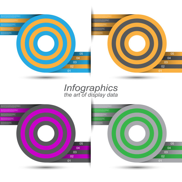 收集信息图表设计模板。显示信息、排名和统计的想法。图片下载