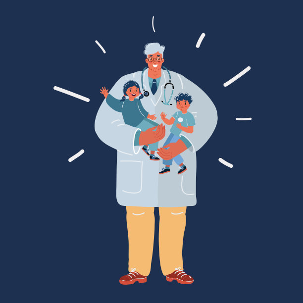 儿科医生矢量插图。图片下载