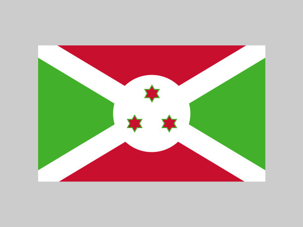 布隆迪国旗，官方颜色和比例。矢量插图。图片下载