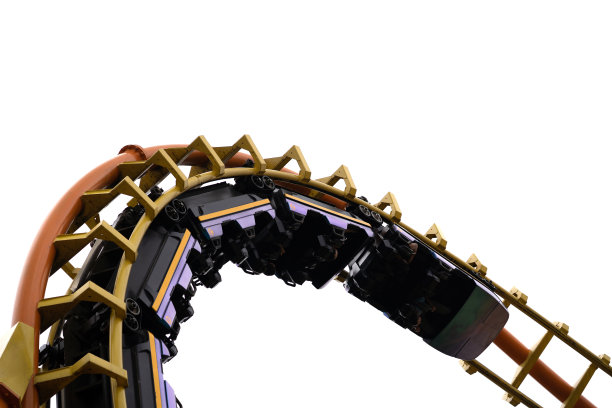 白色背景的过山车图片下载