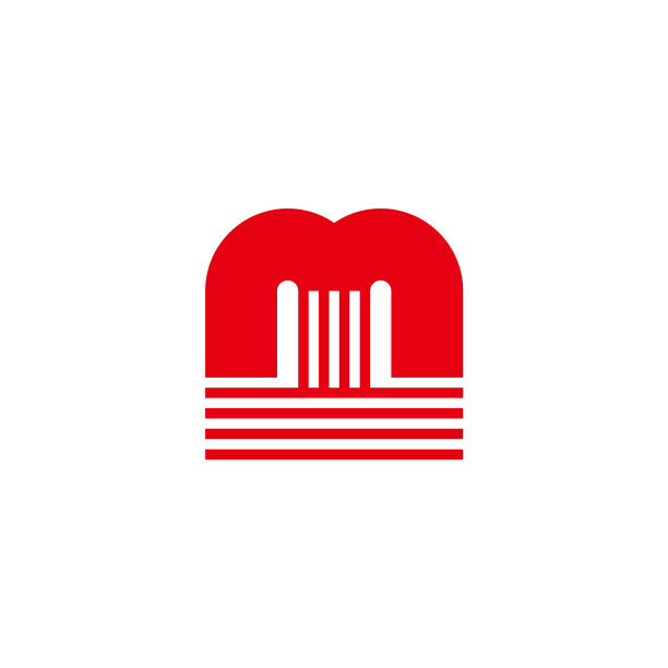 字母M条纹地板符号抽象标志图片下载