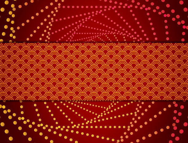 矢量插图与红色装饰条上的抽象闪光点背景图片下载