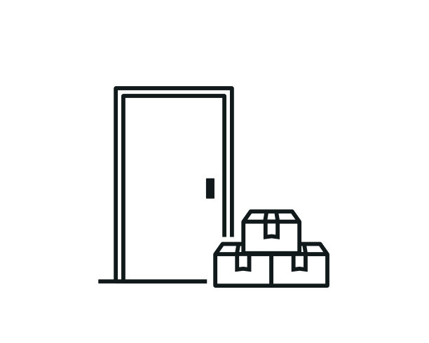 门交付的迹象。矢量图图片下载