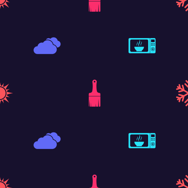 设置微波炉云漆刷和太阳图片下载