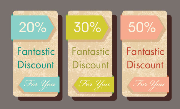 复古标签模板设置销售折扣主题图片下载