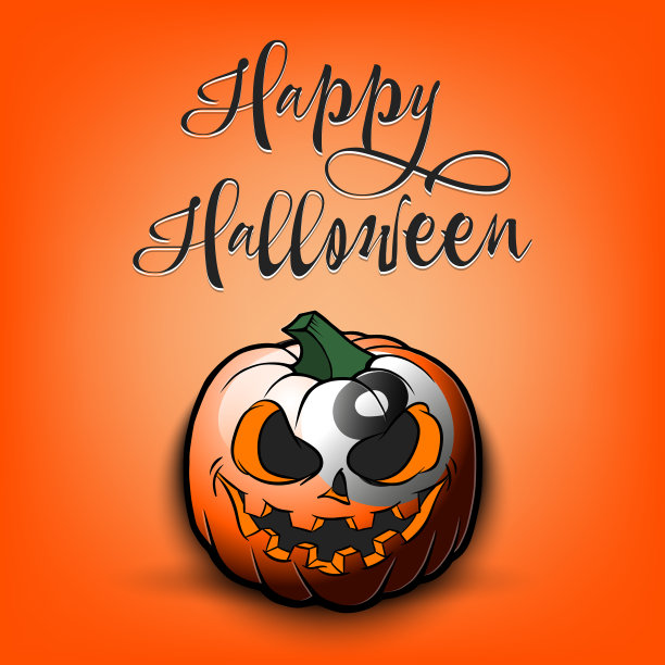 万圣节台球作为南瓜快乐图片下载