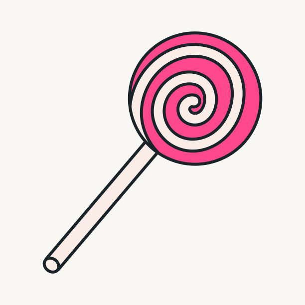 卡通矢量滑稽可爱的卡通人物，棒棒糖图片下载