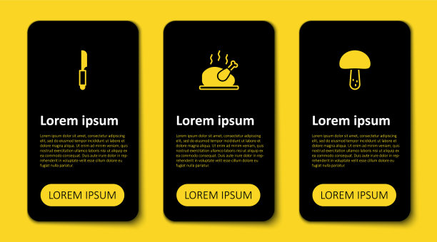 蘑菇烤火鸡或鸡肉和刀图片下载