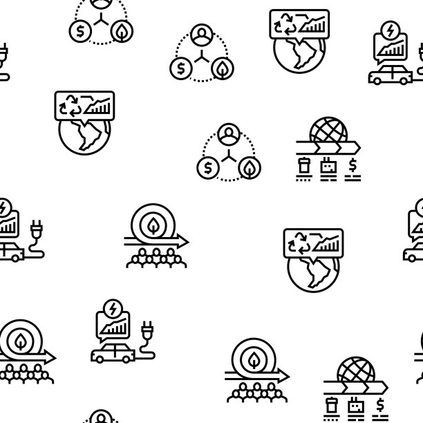 绿色经济产业无缝格局图片下载