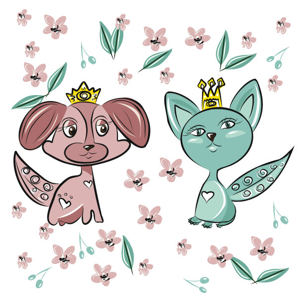 卡通动物儿童房图片下载