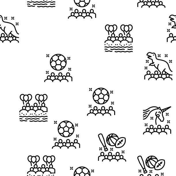 孩子生日派对无缝模式图片下载