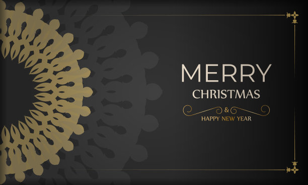 小册子模板圣诞快乐，新年快乐图片下载