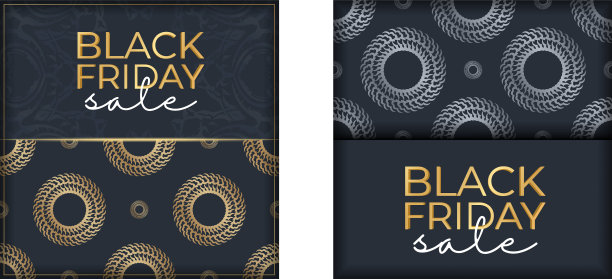 海军蓝黑色星期五销售节日海报图片下载