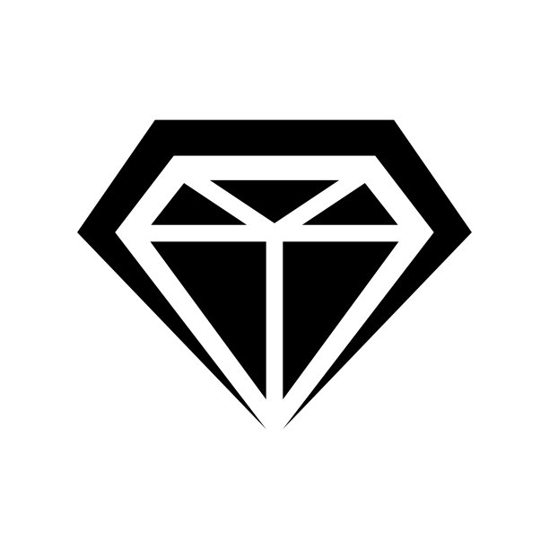 钻石图标。黑色的轮廓。正面的看法。矢量简单的平面图形插图。孤立的物体在白色背景上。隔离。图片下载