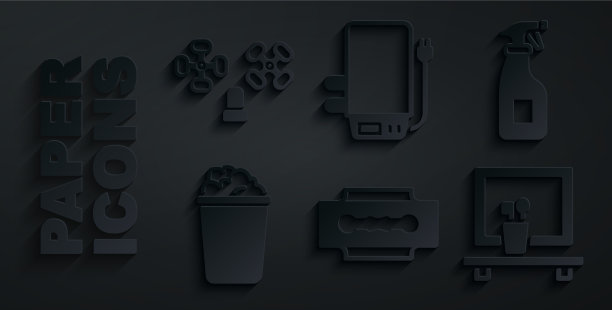 集刀片剃刀清洗喷雾瓶桶图片下载