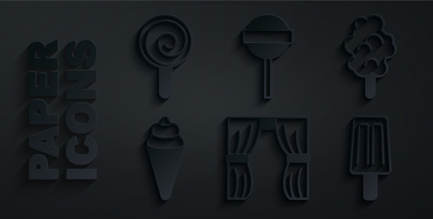 马戏团幕布升起棉花糖冰淇淋图片下载