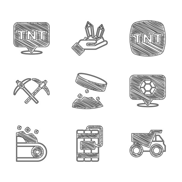 设置巨大的磁铁持有铁粉尘炸药图片下载