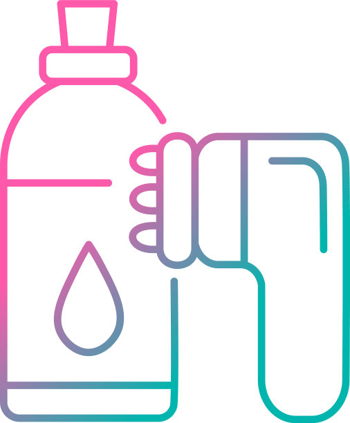 反蜂窝按摩器梯度线性图标图片下载