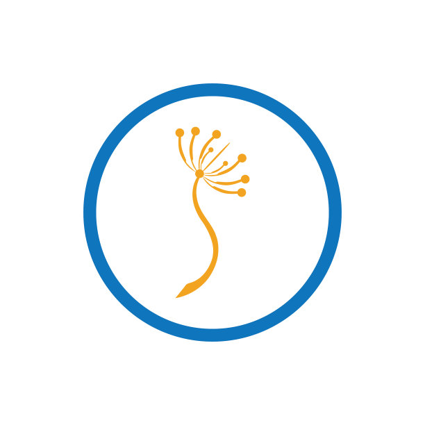 蒲公英标志和标志花设计图片下载