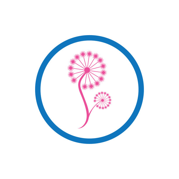 蒲公英标志和标志花设计图片下载
