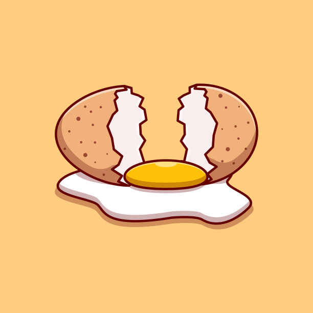 优质碎鸡蛋矢量插图设计概念图片下载